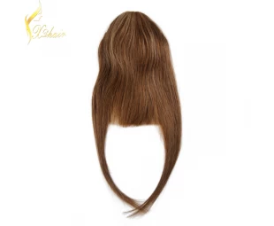 100% virgin remy human hair extensions clip in bangs hair Can be trimmed