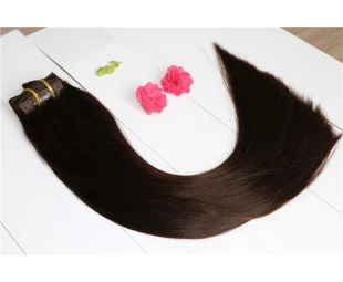 10A Grade Double Drawn Thick Ends Unprocessed Brazilian virgin Human Hair clip in hair extension