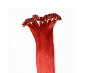 1g per strand Pre-bonded U-Tip human keratin tip hair extension red color u tip hair extension