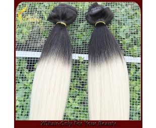 2015 Best Quality Ombre Color Clip In Human Hair Extension