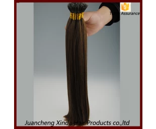 2015 la venta caliente de alta calidad de China de fábrica del pelo brasileño recto pelo humano Nano anillo extensiones de cabello