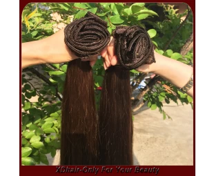 2015 Hot Sell grampo em linha reta grampo de cabelo indiano no cabelo humano Hair Extension