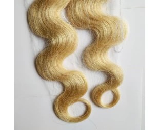 2015 factory price pu skin weft hair extension virgin remy blue tape russian hair