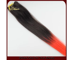 2015 hot sale ombre color human hair weft brazilian remy hair weave extension