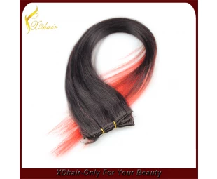 2015 hot sale ombre color human hair weft brazilian remy hair weave extension