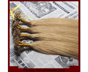 2015熱い販売の製品は100％人間の髪の毛の工場価格ダブル描かれたペルーの毛