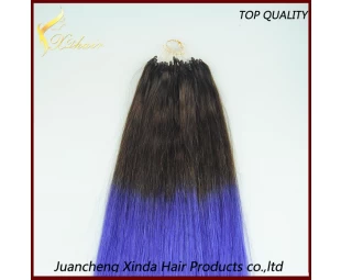 2015 most Popular Virgin Indian hair micro rings loop wholesale russian micro ring hair extension