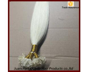 2015 new arrival factory wholesale price natural straight nail tip hair extension