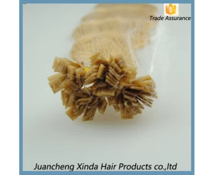 2015 nieuwe hoogwaardige 7A dubbel getrokken remy keratine keratine blonde curly hair extensions