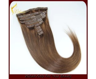 2015best selling brazillian hair clip in hair extensions for black women