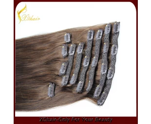 2015best selling brazillian hair clip in hair extensions for black women