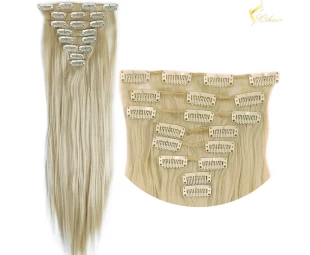2016 Best sale new arrival luxury good feedback honey blonde clip in hair extensions 170g