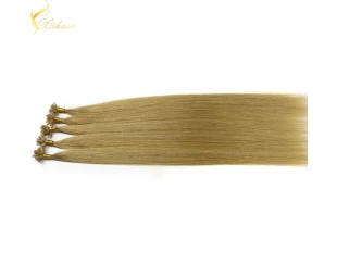 2016 double drawn unprocessed remy 100 keratin tip human hair extension