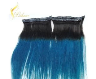 2016 factory price hot sale!!! wholesale Clips In Weft Hair Extensions With Lace