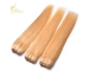 2016 hot sale 100% natural indian human hair bundles blonde color sew in human hair extensions