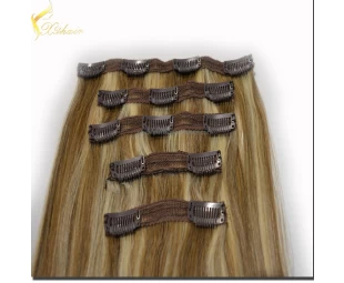 2016 hot selling factory wholesale price no tangle no shedding remy silky remy clip in hair extension
