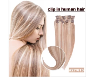 2016 new desigin peruvian clip in human hair extension