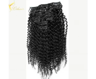 2016 new products kinky curly clip in hair extensions curly clip in hair extensions for short hair