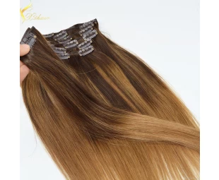 2016 top quality remy clip in hair extensions 150g remy clip in hair extension