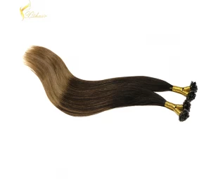 2016 unprocessed remy double drawn u tip hair extension 2g strand ombre