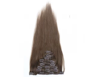 2017 hot new product silky straight clip in hair extensions