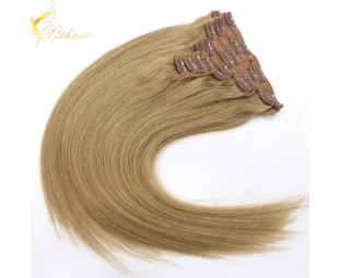2017 hot selling factory wholesale price clip on hair extensions natural hair