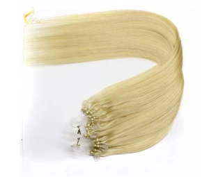20inches natural straight light brown micro ring human hair extensions virgin remy indian hair for micro braids