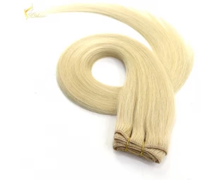 24 inch 100% Unprocessed Straight Bleach Blonde(#613) Remy Human Hair Weft Extensions 100 Grams