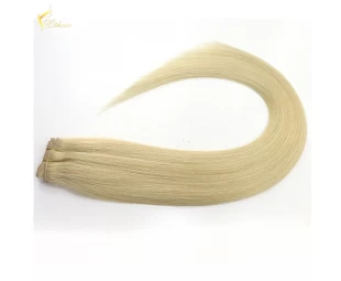 24 inch 100% Unprocessed Straight Bleach Blonde(#613) Remy Human Hair Weft Extensions 100 Grams