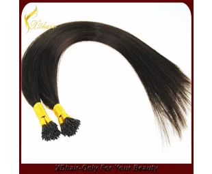 5A, 6A, 7A 100% human hair high quality popular cheap wholesale 0.5/0.8/1.0g brazilian pre-bonded hair  hair i tip hair