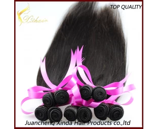 5A Grade Unprocessed trama do cabelo virgem, sem nenhuma extensão emaranhado cabelo virgem pura natural, cabelo indiano derramamento