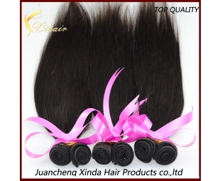5A Grade Unprocessed virgin hair weft with no tangle no shedding pure hair extension natural virgin indian hair