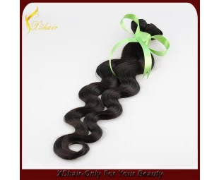 6A Factory Wholesale Brazilian Virgin Hair Body Wave Hair Human Hair Weft #1 Color Hair Weave Extensions