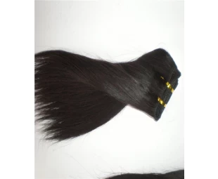 6A brazilian straight weave clip in human hair extension for black women