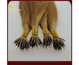 6А класса двойные обращается шелковистая прямая нано кольцо Виргинские двуцепочечные наращивание волос