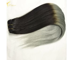 7A ombre brazilian hair two tone double drawn two tone brazilian hair weave bundles