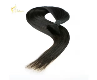 7a unprocessed silky straight Peruvian virgin hair extension cheap real human hair extension