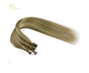 8-30 inch best quality vrigin remy hair 100% Europe hair extension.Double drawn i hair extensions.