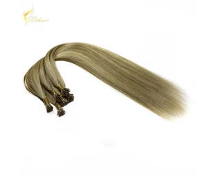 8-30 inch best quality vrigin remy hair 100% Europe hair extension.Double drawn i hair extensions.