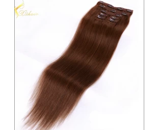 Alibaba China Free Shipping 2016 Hot Selling Factory Price triple weft hair extension remy hair clip in