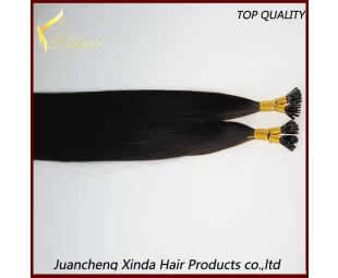 Alibaba express 6a cheap keratin virgin human remy i tip 100% virgin indian remy hair extensions
