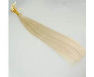 Alibaba wholesale High Quality #613 Virgin Remy 100% Brazilian Human Nano Ring Hair Extensions With Beads