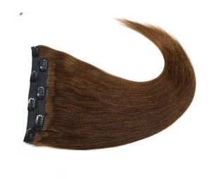 Aliexpress china grade 8A 100% Brazilian virgin remy human hair double weft clip in hair extensions