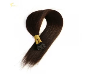 Best Selling Factory Price Soft Smooth 100% Temple Indian Hair Blonde i tip hair 18inch