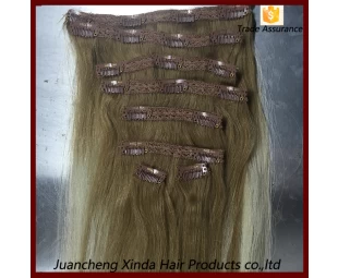 Best Selling direct factory Remy Hair Clip in Hair Extension