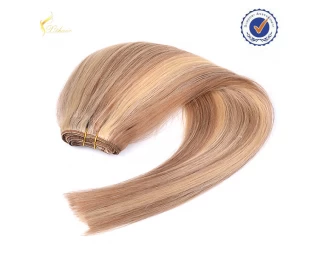Best selling double weft double drawn cheap virgin remy wholesale cheap 180g clip in hair extensions
