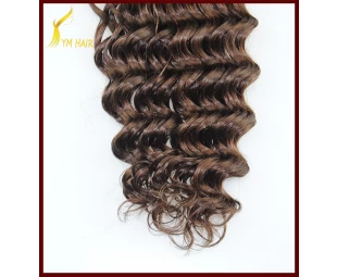Best selling high quality cheap price 100% Brazilian hair weft deep wave double weft hair weave