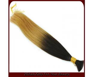 Best selling products cheap 100% unprocessed Brazilian human bulk hair without weft two tone hair bulk extension
