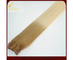 Best selling products cheap top quality 100% Indian remy human hair weft natural looking two tone double weft hair weave