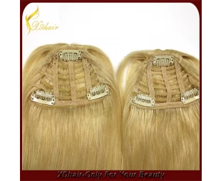 Best selling products wholesale price top grade 100% unprocessed Brazilian virgin remy human hair clip in bangs hair extension